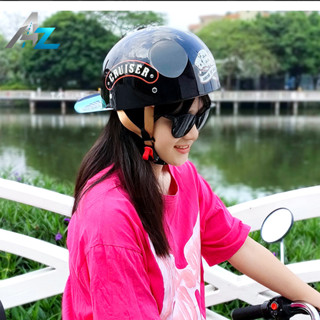 หมวกกันน็อค รึ่งใบ ชาย ผู้หญิง วินเทจ เท่ ผู้ใหญ่ สวยๆ กันน้ำ ปลอดภัย moto rcycle helmet พร้อมส่ง