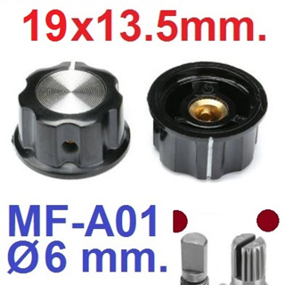 ลูกบิด MF-A01 Diameter 19x13.5 mm. bakelite knob copper core 6 mm. for rotary encoder potentiometer volume control