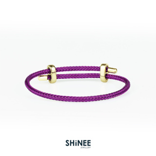 กำไลเคเบิ้ลสลิง สีม่วง สายสามารถปรับขนาดได้ กันน้ำ Shinee Jewellery