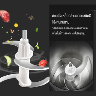 Biaowang เครื่องปั่น เครื่องบดเนื้อ ความจุขนาดใหญ่ 6L สีแดง/สีดำ 1000W