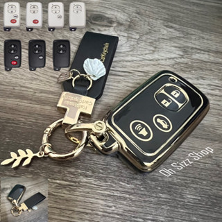 เคสรีโมทรถ Toyota Camry  Prius 2012 ดำเงาเส้นสีทอง และสีขาวเส้นสีทอง ดูเรียบหรู (Black Gold-Line TPU Key Case) Model Toy