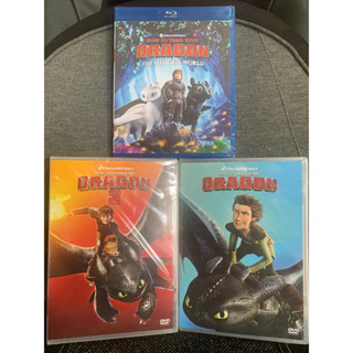 How To Train Your Dragon 1, 2, The hidden world DVD, Blu ray มีหลายภาษา