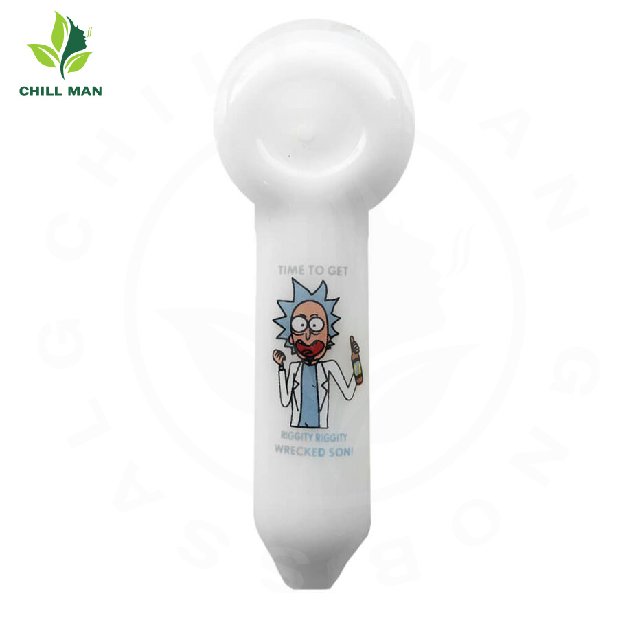 บ้องแก้ว Rick And Morty ท่อแก้วขนาดใหญ่ GLASS BONG คุณภาพสูง แบบพกพา D0105