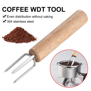 เครื่องมือ Espresso Coffee Stirrer เข็มสแตนเลสด้ามไม้ เข็มกาแฟจำหน่าย Professional Barista Tool