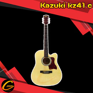 Kazuki kz41c กีต้าร์โปร่ง41นิ้ว เสียงดี รับประกันการขนส่งให้ แถมฟรีอุปกรณ์ บริการหลังการขายดีเยี่ยม