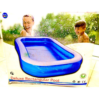 สระนำ้เป่าลม🔥262x175x50cm🔥ลด50%🔥 deluxe rectangular pool