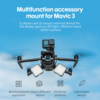 STARTRC DJI Mavic 3 Camera Mount Holder Multifunction Expansion Bracket Kit for Mount DJI Action 2/Pocket 2/Insta360/GoP