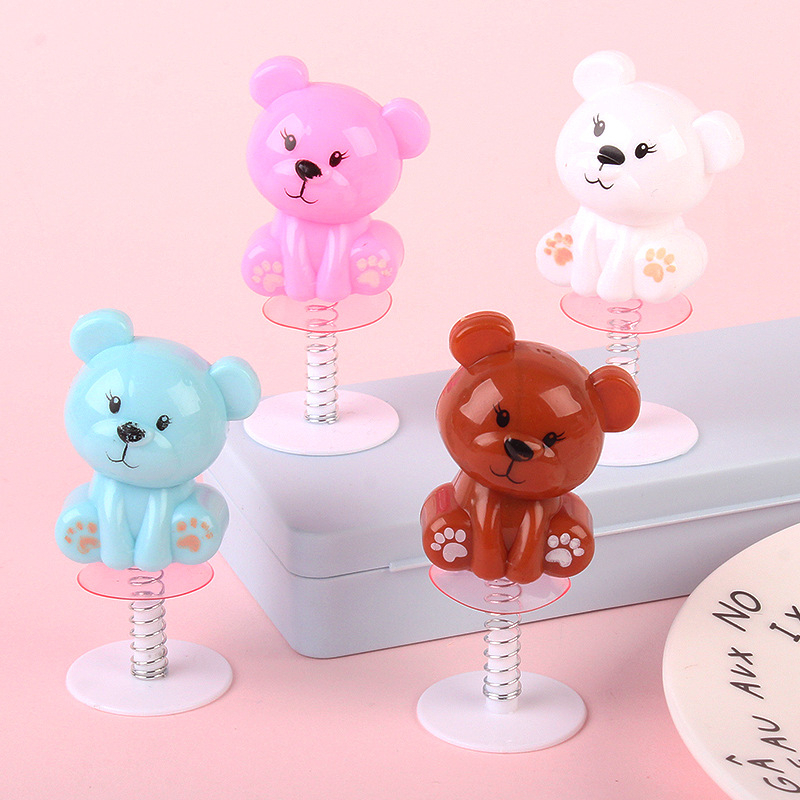ตุ๊กตาหมีดุกดิก ติดสปริง ของเล่นตุ๊กตาติดหน้ารถ