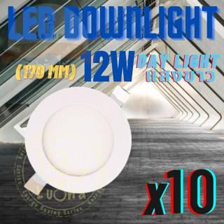 LED โคมไฟดาวน์ไลท์กลม ดาวน์ไลท์ LED PANEL LIGHT โคมดาวไลท์ ดาวน์ไลท์ฝังฝ้า โคมไฟเพดาน LED Downlight 12W โคมไฟติดเพดาน