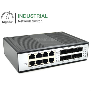 Gigabit Industrial SFP Switch 8 Port + 8 GE