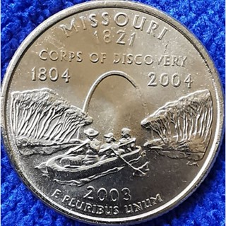 เหรียญ​สหรัฐอเมริกา​ USA, 1​ Quarter, Missouri, ชุด​ State Quarter,​ #​2716L, ใช้แล้ว​