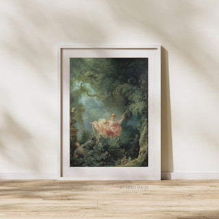 พร้อมส่ง 💥 กรอบรูปแต่งห้อง The Swing - Fragonard 30 x 40 cm. กรอบลอย