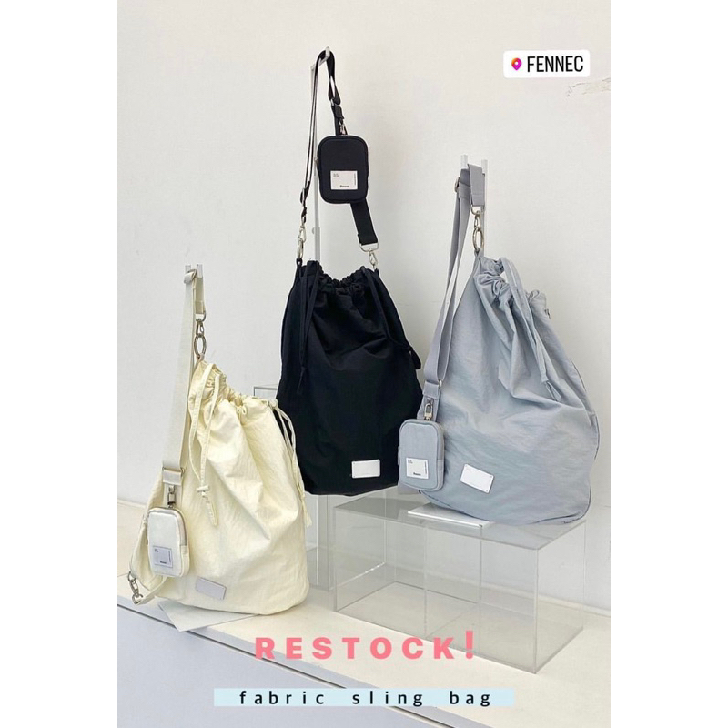 พร้อมส่ง Fennec fabric sling bag กระเป๋า จากเกาหลี