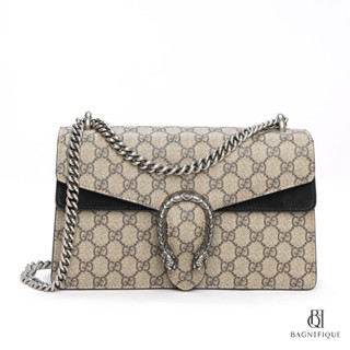 GUCCI DIONYSUS SMALL BLACK GG SUPREME MONOGRAM RHW