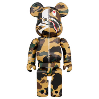 (ของแท้) Bearbrick MASTERMIND VS BAPE(R)️ (YELLOW) 1000% แบร์บริค Be@rbrick by Medicom Toy ของใหม่ มือ 1