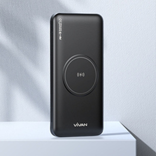 VIVAN รุ่น VPB-W11 แบตสำรอง ความจุ 10000mAh Power Bank พาวเวอร์แบงค์ รองรับการชาร์จไร้สาย Wireless charging สูงสุด 15 วั