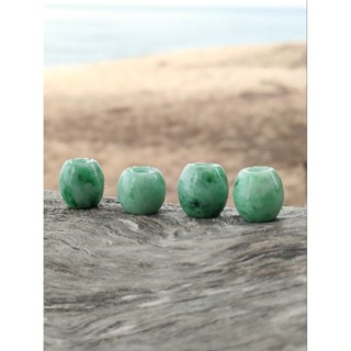 🍀 จี้ หรือ ลูกปัด สร้อย หยกพม่า เจไดต์ สีสวย ทรงถัง ( Jadeite Jade ) ✨ มีให้เลือก 4 แบบ สวยทุกชิ้น