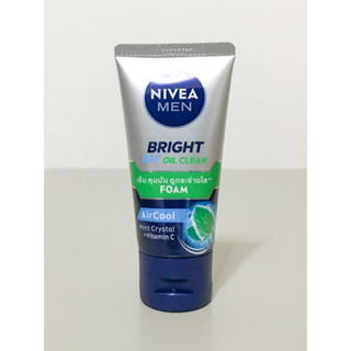 มี 2 ขนาด 15/50 g Nivea Men Bright Oil Clear Face Foam นีเวีย เมน ไบรท์ ออยล์ เคลียร์ เฟซ โฟม