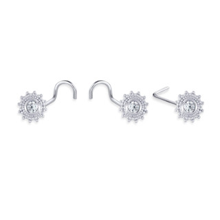 PiercingRoomByJay, CZ Shield Nose Stud จิวจมูก เงินแท้