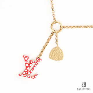 LOUIS VUITTON DOTS NECKLACE 47 GOLD RED GHW