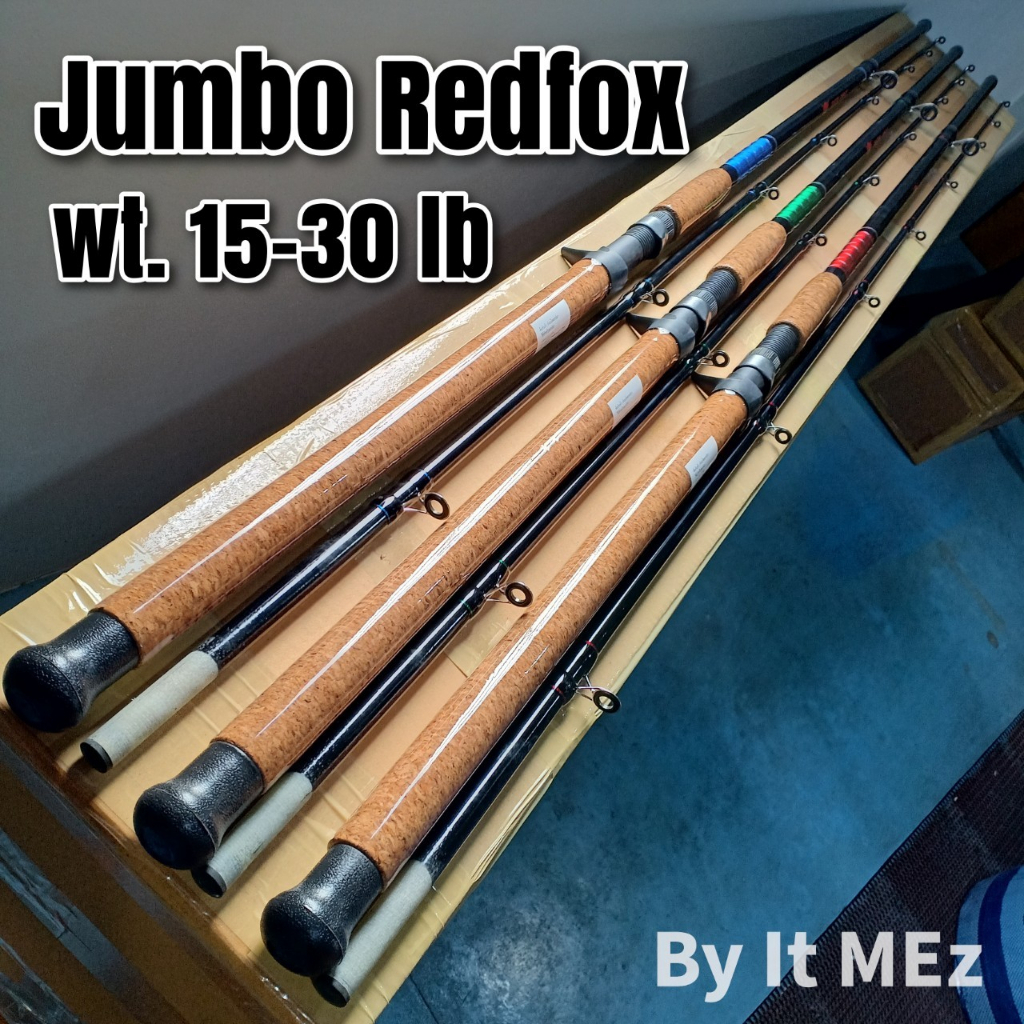 ของแท้ ราคาถูก คันเบ็ดตกปลา คันเบสหน้าดิน Jumbo Redfox 2 ท่อน Line wt.15-30 lb. งานสวย เป็นที่นิยม Casting