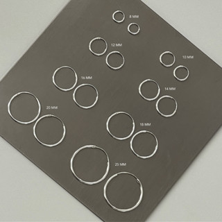 (hoop earrings)  : BASIC HOOP silver925 1.2MM / ต่างหูห่วงเงินแท้ ต่างหูเงินแท้ ราคาต่อคู่ / YOUR WISHLIST