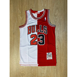 เสื้อบาส BULL  JORDAN # 23  ( ขาว/แดง )