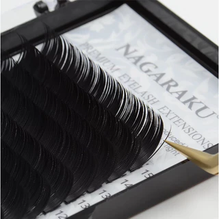 ขนตาปลอม NAGARAKU คลาสสิก Classic กล่องเทา เส้นกลม ขนตานาการากุ ผสม7-15mm&16-20mm เคิฟC,D,L,LC *ของแท้100%*💝ส่งไวในไทย