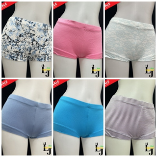 B23-b068(B7b866-1000)กางเกงในแบบบอยชอต 6 สี ไซส์ L,XL,XXL มีเอวยืดได้ถึง 50 นิ้ว ผ้านิ่มลื่นยืดได้(ไนล่อน+สแปนเด็กซ์)