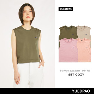 Yuedpao (ใหม่ล่าสุด!!)  ผ้าหนาทรงสวย ยับยากรีดง่าย รับประกันไม่ย้วย 2 ปี Signature Crop Sleeveless Set Cozy