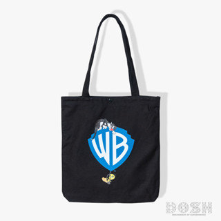 DOSH CLOTH BAG WB กระเป๋าผ้า canvas สีดำ DWACC1001-BL