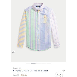 PRE ORDER • Ralph Lauren Oxford fun shirt (boy’s size)**สินค้าแท้100%