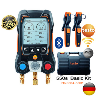 Testo Manifold Gauge เกจวัดน้ำยาแอร์แบบดิจิตอล Testo 550s Basic Kit  No-0564-5502  HVAC (Bluetooth) Wireless Vacuum Prob