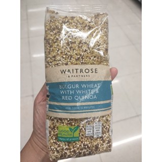 Waitrose Bulgur Wheat With White And Red Quinor แป้งสาลี ผสม เมล็ดควินัวสีขาว และ สีแดง เวทโทรส 500 กรัม