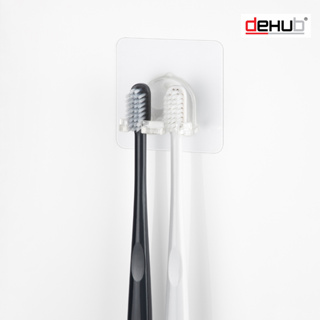 DeHUB ที่แขวนแปรงสีฟัน แบบ 2 แปรง ติดผนัง (Vacuum Pad Toothbrush Holder (2brush))