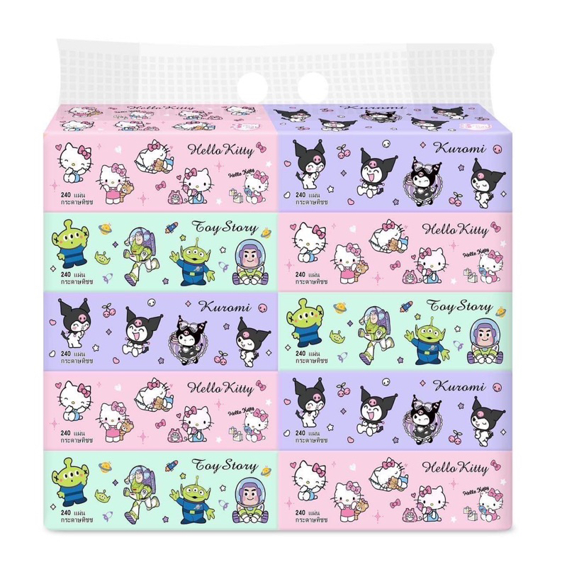 [ลูกค้าใหม่1บาท] ทิชชู่หนานุ่มแบบยาว ลายการ์ตูนลิขสิทธิ์แท้ สินค้าขายดี พร้อมส่ง