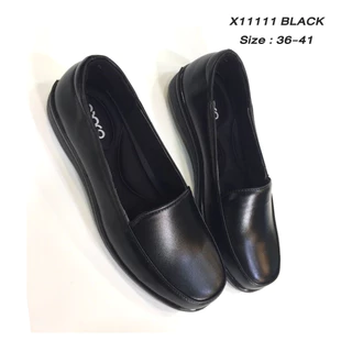 prettycomfort รองเท้าคัชชูส้นเตี้ย เพื่อสุขภาพ หนังนิ่ม นักเรียน พี้นสูง1นิ้ว ใส่สบาย X11111