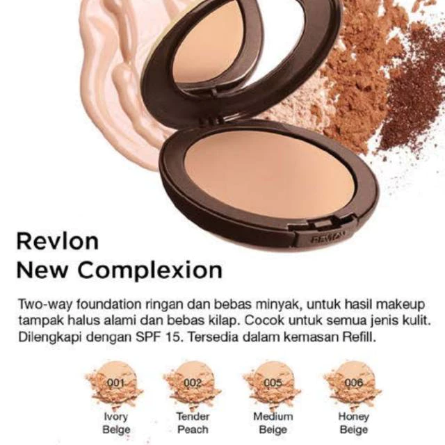 Revlon New Complexion 2 Way Foundation 12g. ตลับจริง ผลิต 03/2025