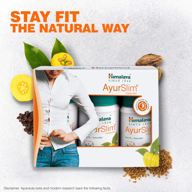 Himalaya AyurSlim  เซต 3 ขวด วิตามินรวม ควบคุมน้ำหนัก กระชับสัดส่วนจากอินเดีย🇮🇳