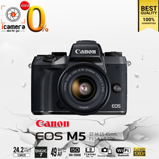 ผ่อน 0%** Canon Camera EOS M5 Kit 15-45 mm. F3.5-6.3 IS STM - รับประกันร้าน icamera 1ปี