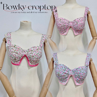 Bowky Crop top เสื้อครอปแบบคุณโบกี้ ด้านหลังเป็นสมอค มีฟองน้ำให้