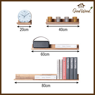 ชั้นวางของติดผนัง สไตล์มินิมอล ไม้ ACACIA  กว้าง 15 cm. ยาว 20 -100 cm.ไม้แท้ 100% ชั้นวางต้นไม้ แข็งแรง ไม่บวม