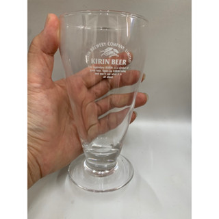 แก้ว ใส ใส่เครื่องดื่ม เบียร์  จาก kirin hard strong  toyo - sasaki glass beer glass made  in japan