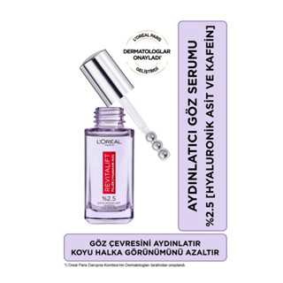 (พร้อมจัดส่ง)เซรั่มรอบดวงตา ลอริอัล Revitalift Hyaluronic acid Eye Serum 20 ml