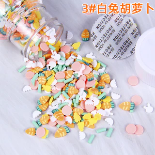B004 ฟีโม่ตกแต่ง เม็ดตกแต่ง อุปกรณ์ DIY ลูกบอล DIY (ขวด 15 g) ราคาต่อชิ้น พร้อมส่งจากไทย