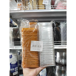 ถาดสี่เหลี่ยมใหญ่ 100 g. ฐานทอง 82x82x42 mm. DD-L100G 50 ใบ