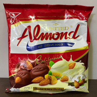 UNITED ALMOND CALIFORNIA CHOCOLATE &amp; WHITE CHOCOLATE ยูไนเต็ด อัลมอนด์ แคลิฟอเนียร์ ช็อกโกแลต แอนด์ ไวท์ช็อกโกแลต (275g)