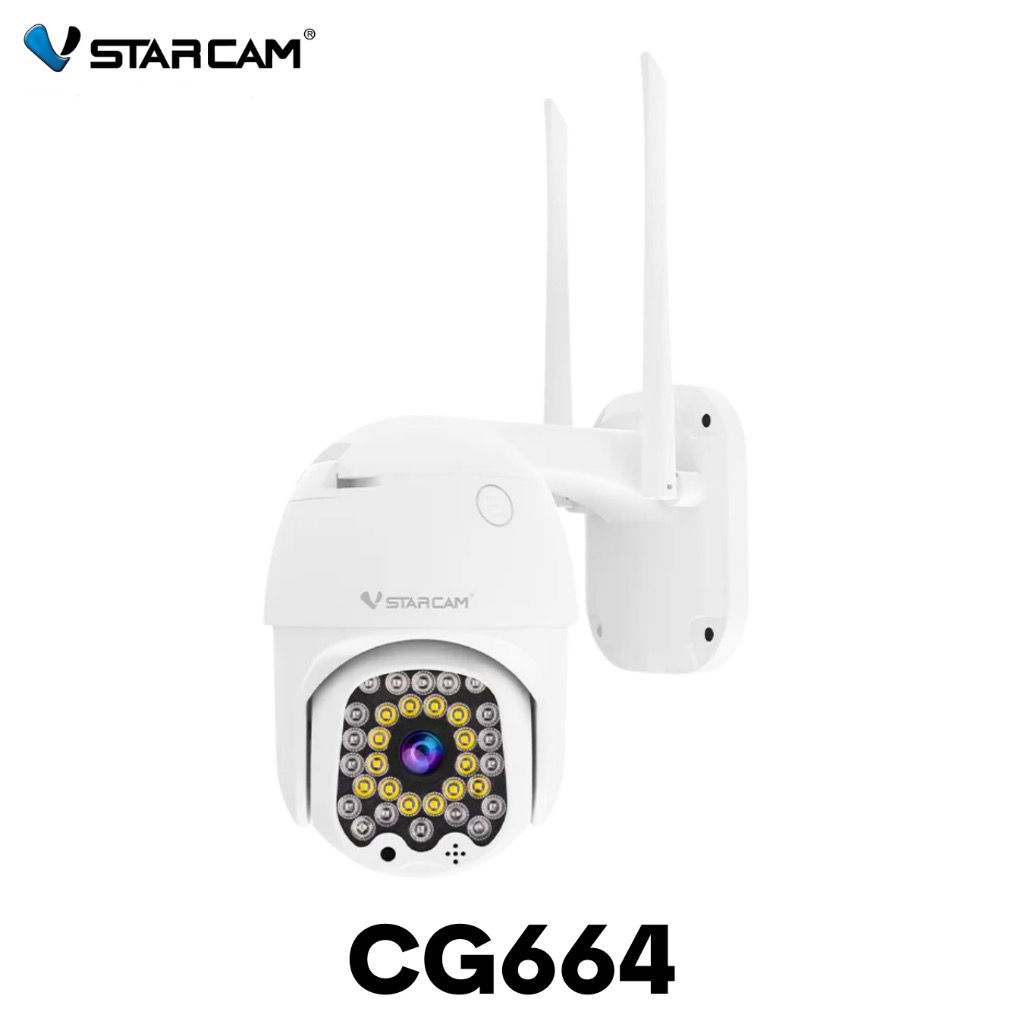 Vstarcam CG664 ( ใส่ซิมได้ 3G/4G ) กล้องวงจรปิดไร้สาย Outdoor ความละเอียด 3MP(1296P) ภาพสี มีAI+ สัญญาณเตือน