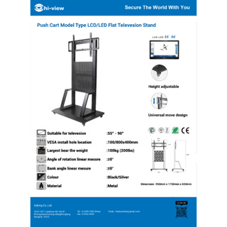 Push Cart Model Type LCD/LED Flat Televesion Stand