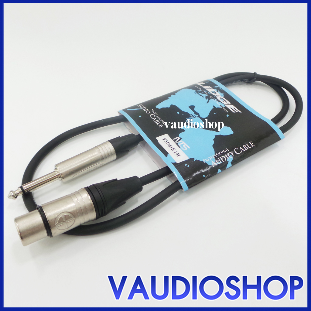 สายสัญญาณ XLR เมีย+Phone ยาว 1 เมตร LIDGE YM-381E 1M สายไมค์ 1 เมตร สายปลั๊กโฟน YM381